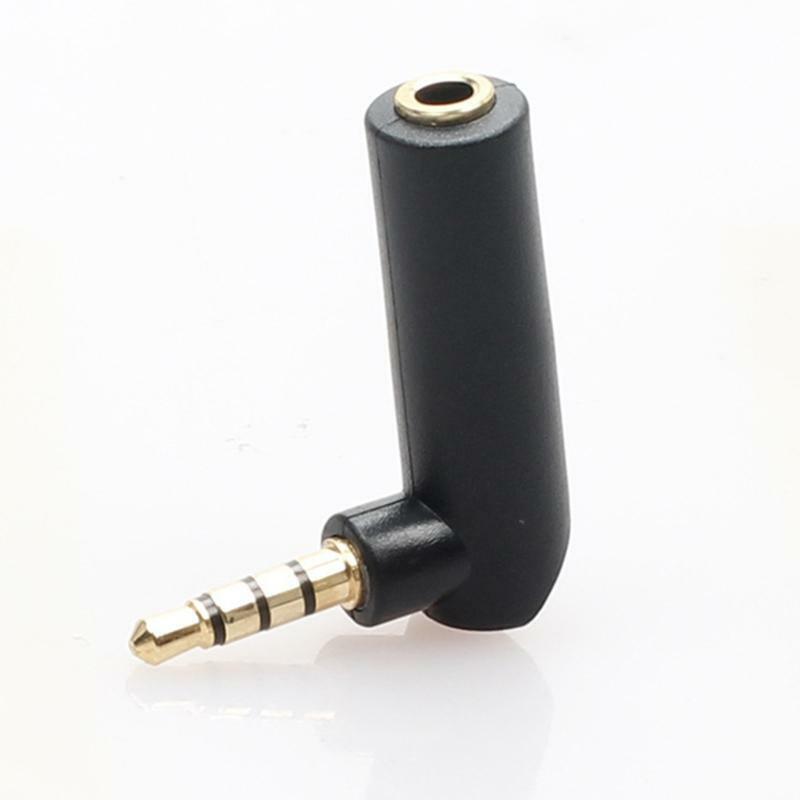 Right Angled 3.5mm Angle Male to Female Headphone Stereo Audio Adapter Connector