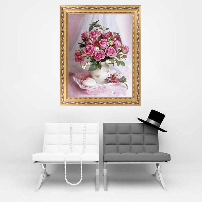 5D DIY Flower Diamond Embroidery Painting Cross Stitch Craft Home Decoration