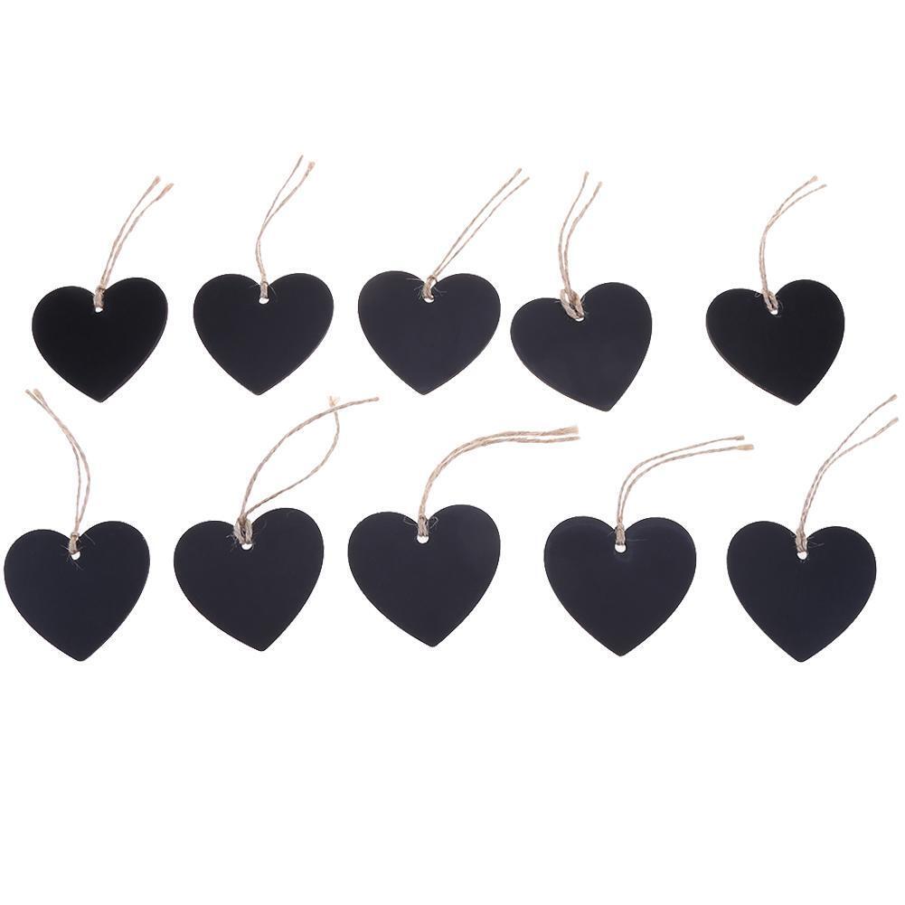 10pcs Mini Blackboard Pendant Wood DIY Double Side Home Furnishing Decor(1)