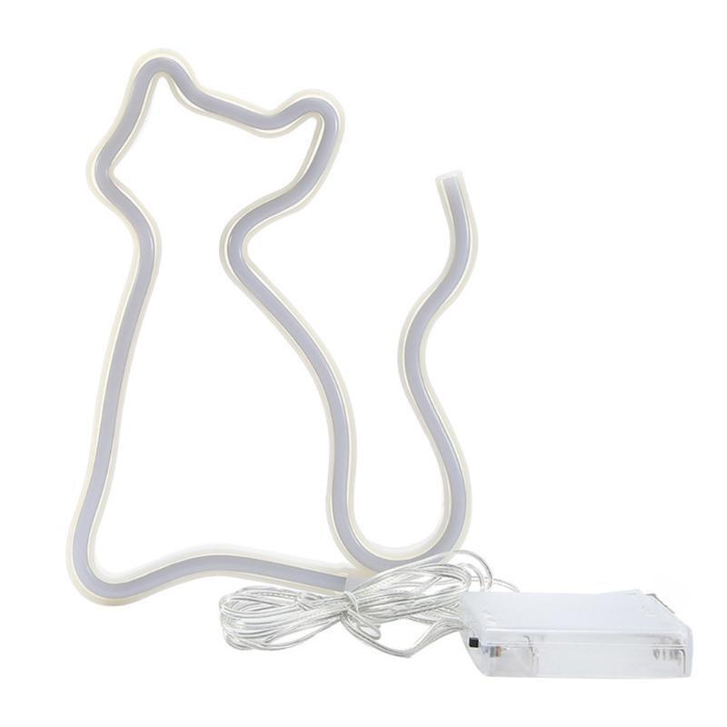 Cat Neon Sign Night Light Art Decorative Lights Wall Decor for Kids Room Party