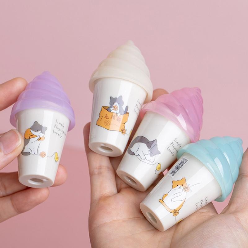 Cute Cartoon Manual Pencil Sharpener for Student Girl Boy School Children Reward