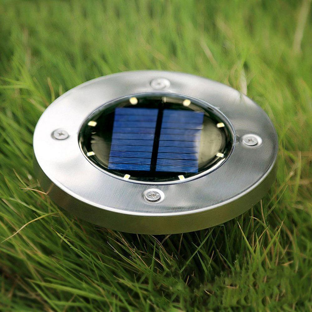 8 LED Solar Buried Light Under Ground Lamp Outdoor Path Way Garden Lamp