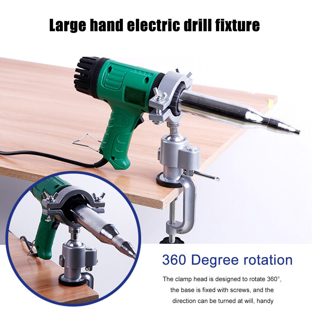360 Rotating Clamp-on Table Bench Vise Electric Drill Stand Grinder Bracket