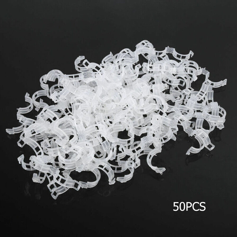 50x/bag Plastic Plant Support Clips Hanging Vine Connects Plants Protection