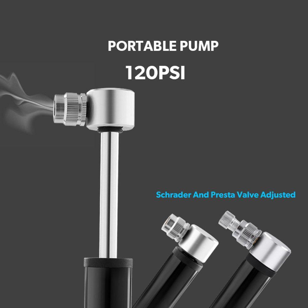 Mini Bicycle Aluminum Alloy Cycling Hand Air Pump  Portable Tire Inflator
