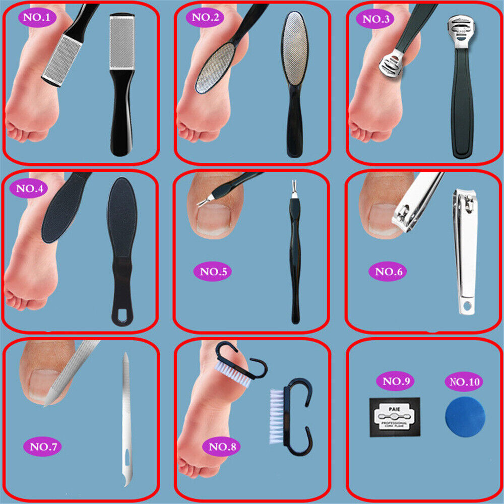 Clean Toenail Care Remover Foot Care Kit Dead Skin Pedicure Tools Foot Rasp