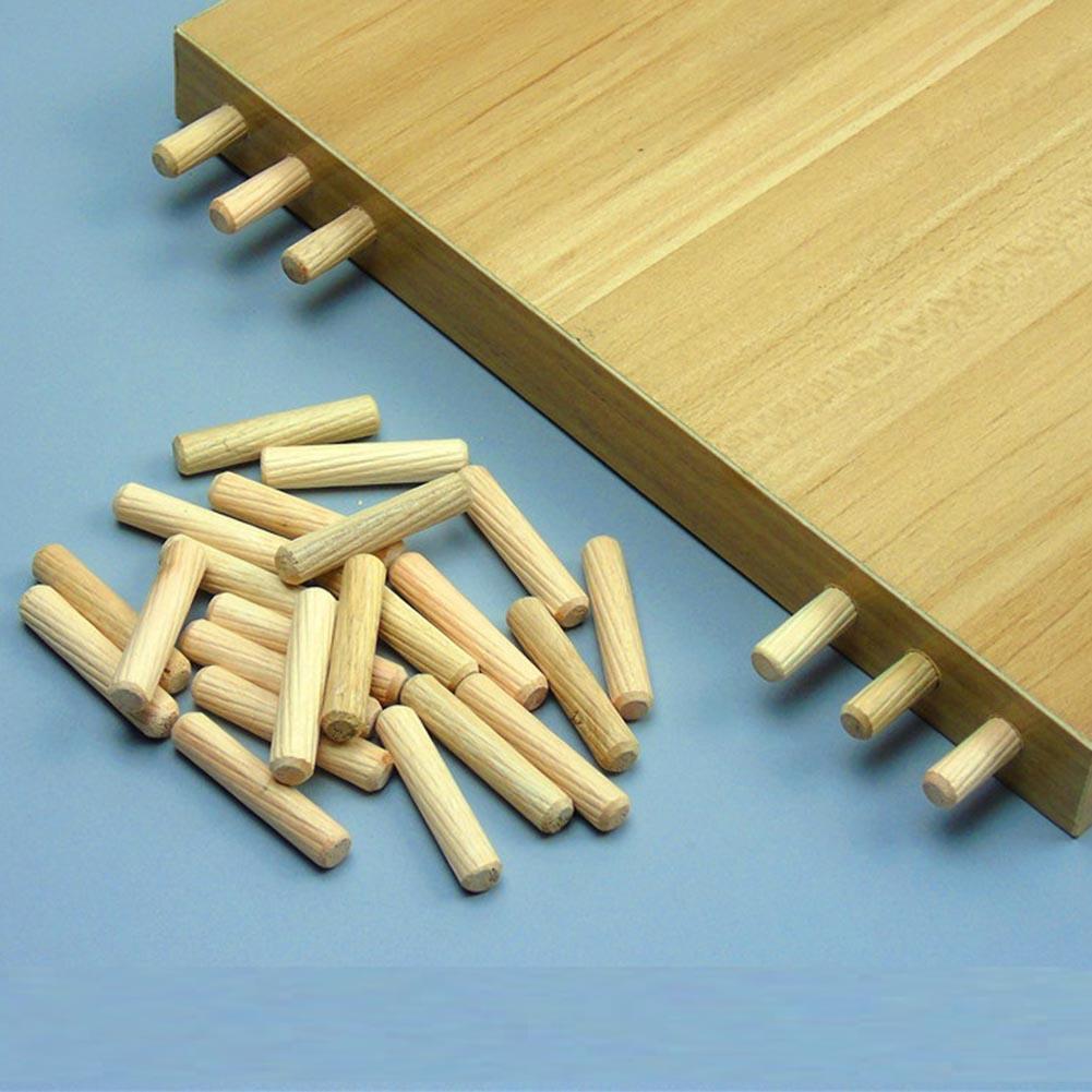 100pcs/box Woodworking Doweling Jig Kit Round Grooved Fluted Wooden Plugs
