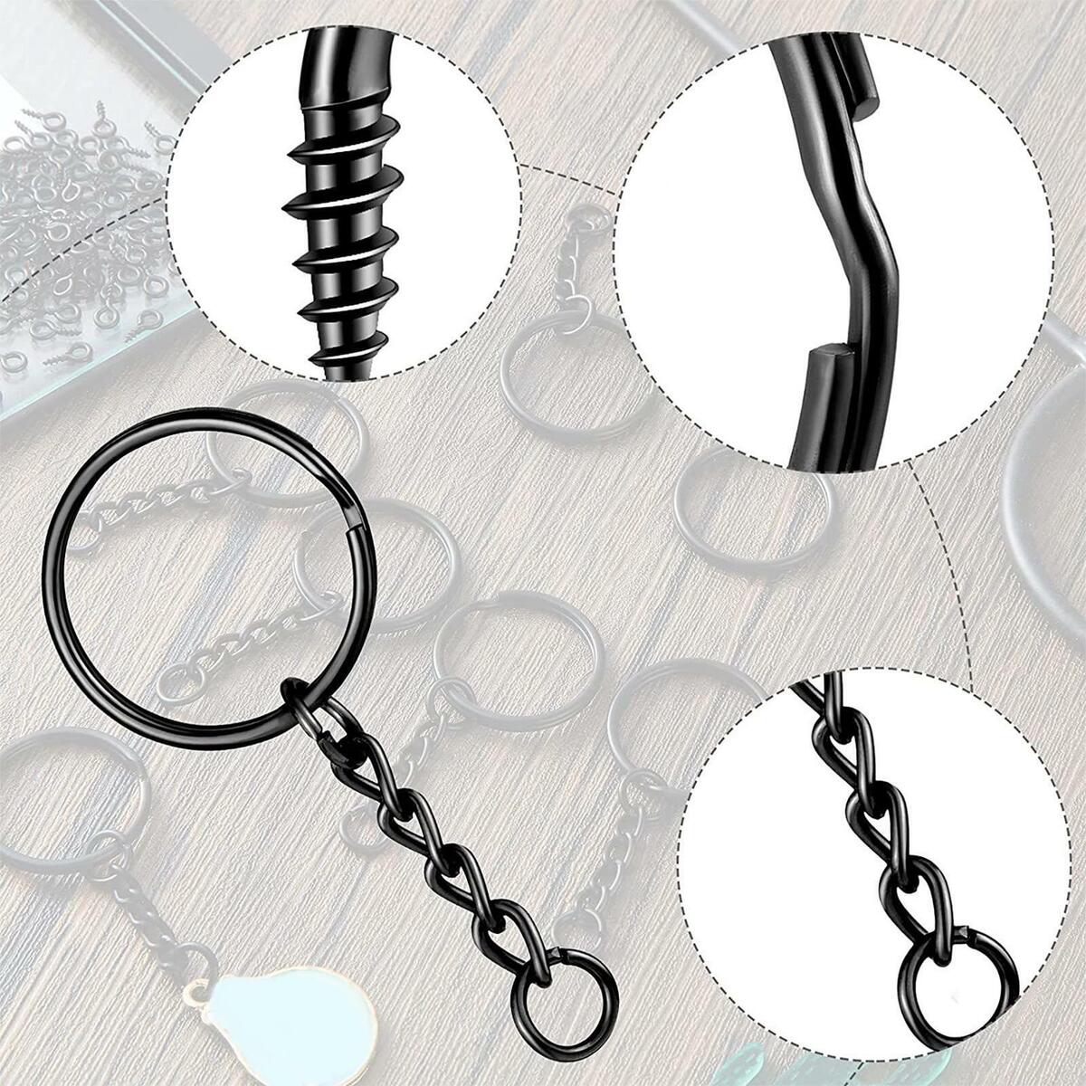 360 Pieces Key Chain Rings   Chain Making Hardware Supplies