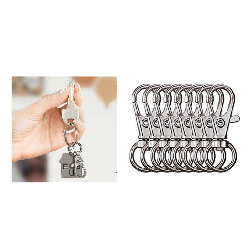 Key Ring with Lobster Claw Clasps and Open Jump Rings 56Pack Keyrings for DIY