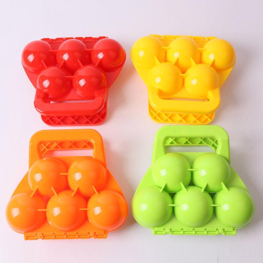 5 Snowballs Maker Clip Children Outdoor Sports Winter Beach Sand Mold Tool