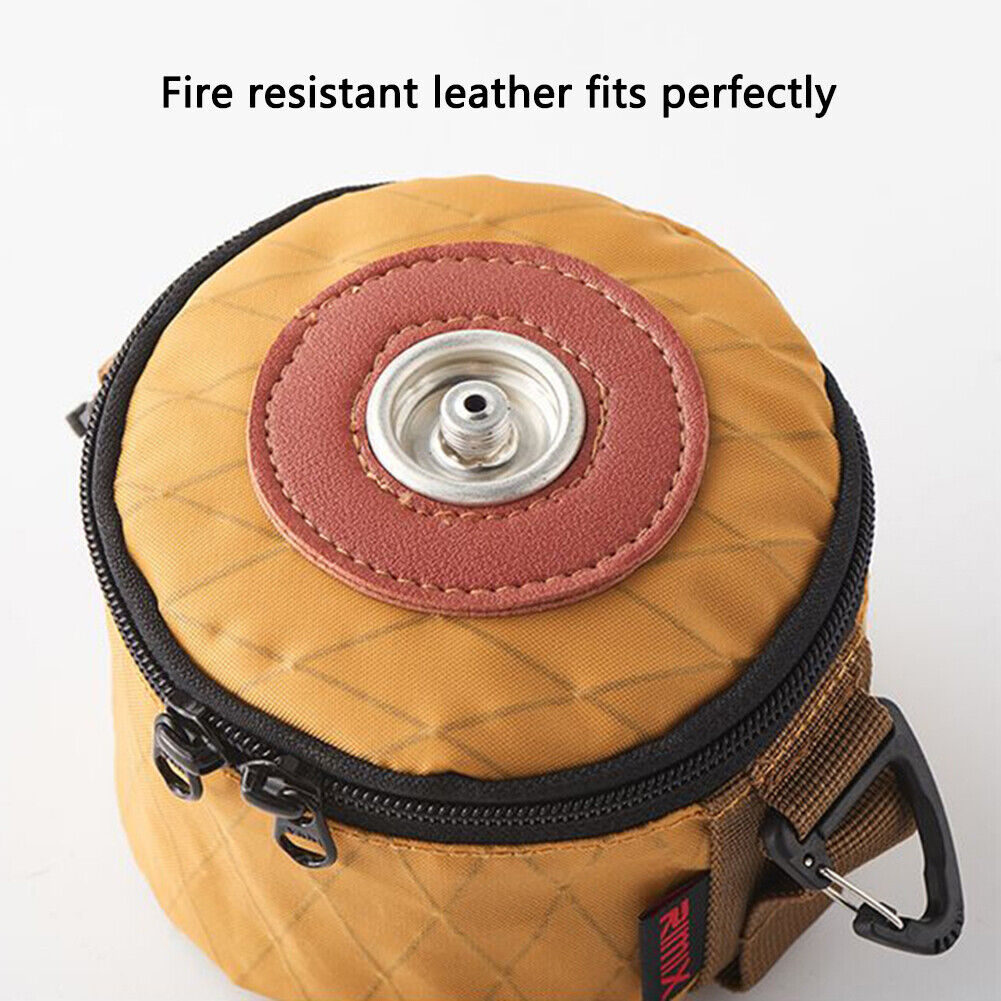 Camping MOLLE Gas Tank Bag Thickened Can Protective Cover (Yellow Brown)