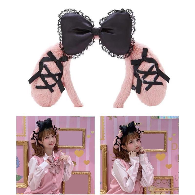 Cartoon Melody Ear Hair Hoop Cute Wash Face Hair Holder Festival Party Headwear