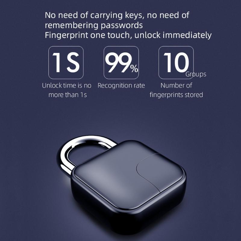 Tuya Smart Bluetooth-compatible Fingerprint Padlock Keyless USB Thumbprint Door