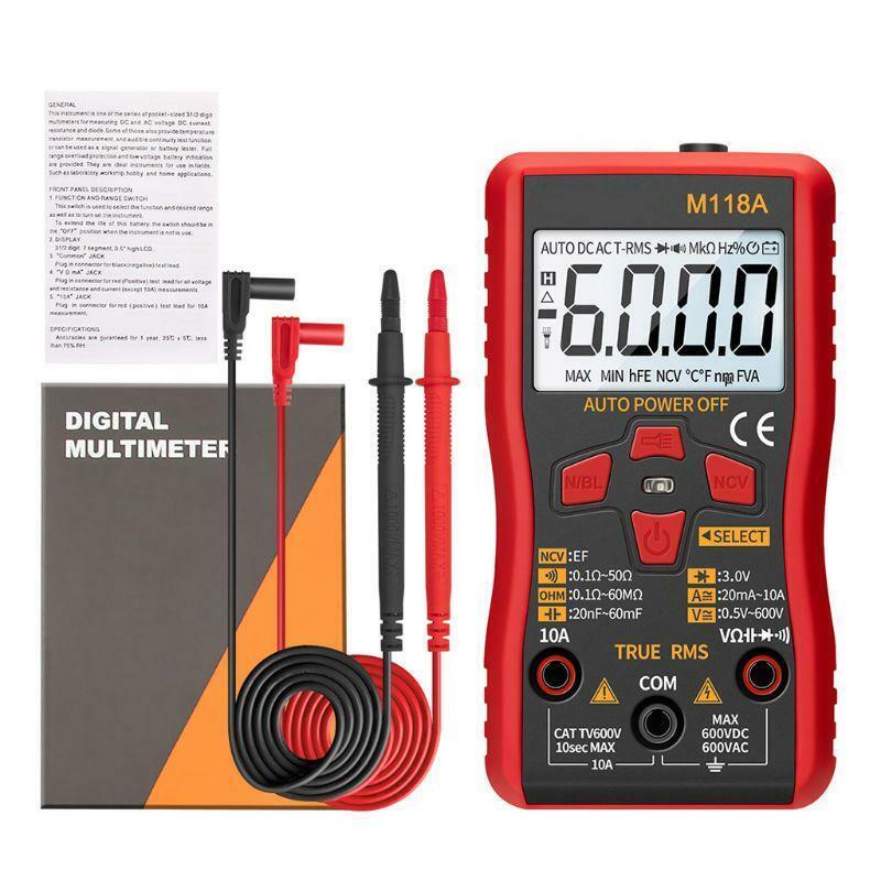 Multimeter Auto-Ranging AC/DC Current Voltage NCV Tester Meter Short Protection