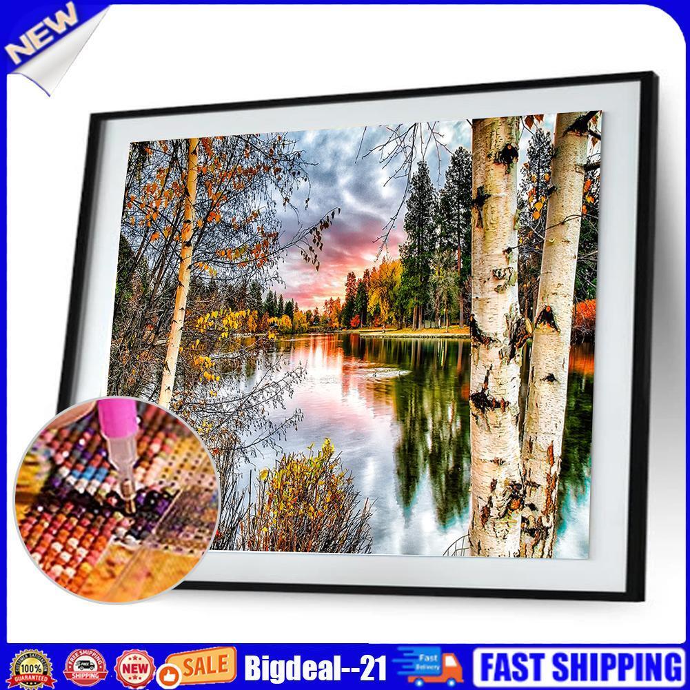 Forest Landscape 5D Diamond DIY Painting Kit Home Decor Craft 40 X 30cm