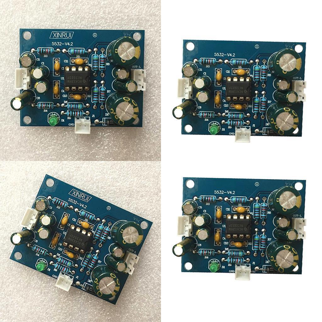 2 Pieces Pre-amp Amplifier Board Double Panel 12-35V Digital Audio Module