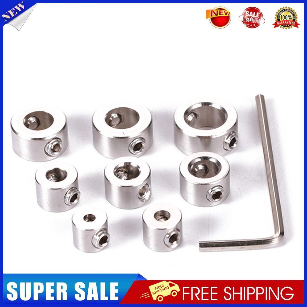 8pcs 3-10mm Drill Locator Hex Wrench Kit Drill Bit Depth Stop Collars Ring
