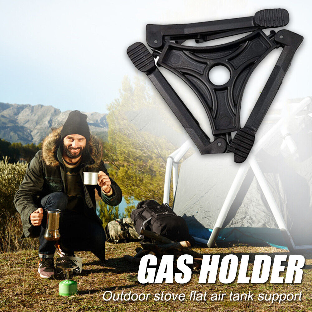 Gas Tank Holder Bracket Outdoor Camping Air Bottle Tripod Canister Stand