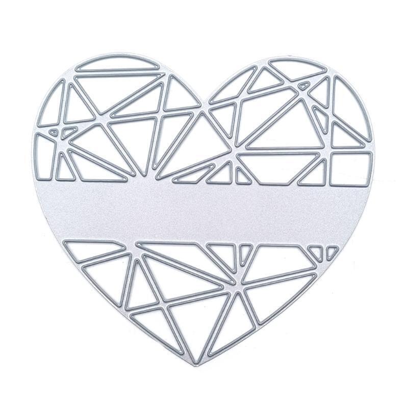 Creative Geometric Hollow Heart Shape Carbon Steel Cutting Dies DIY Scrapbooking