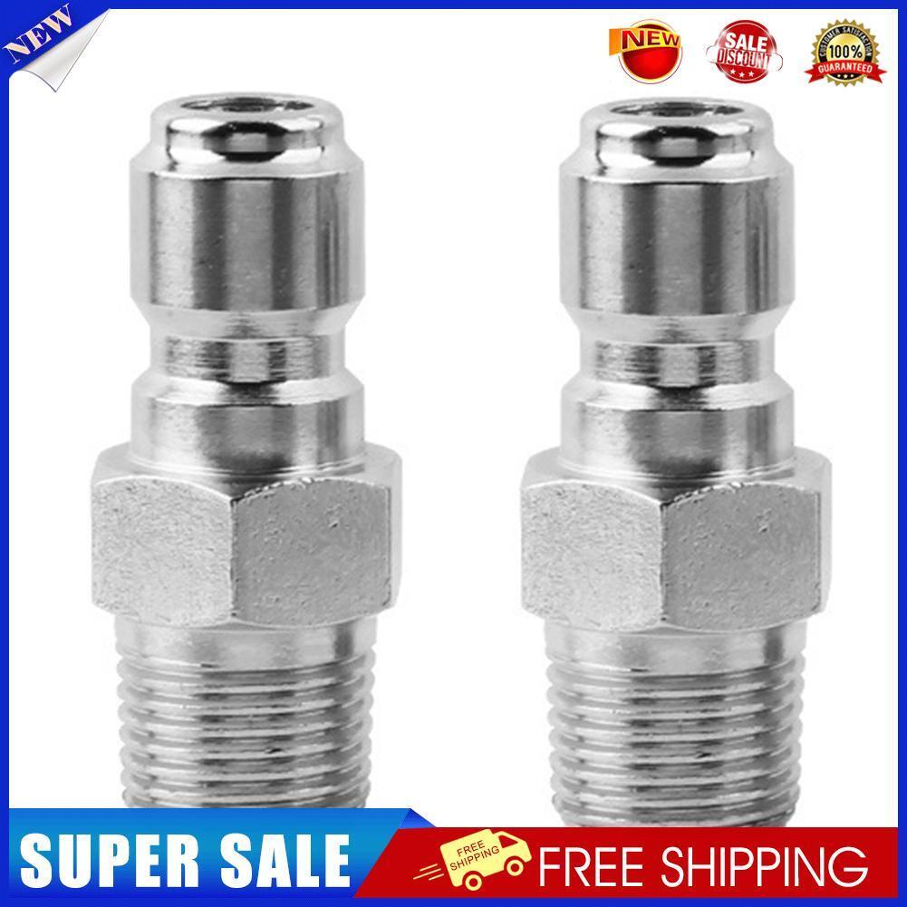 2pcs NPT 3/8 inch Male Quick Connect Plug Fittings Pressure Washer Adapters