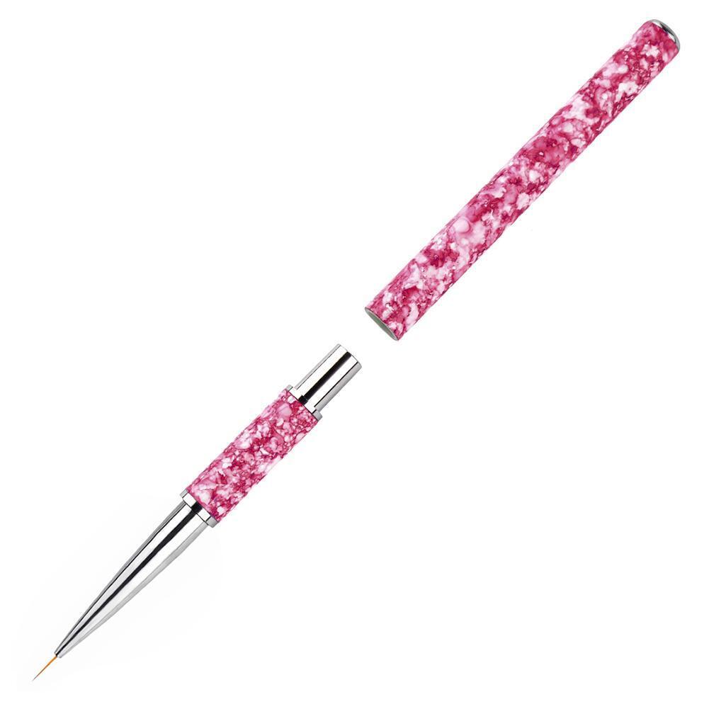 Monja Detachable Nail Art Brush Liner Marble UV Gel Extension Pen (Red)