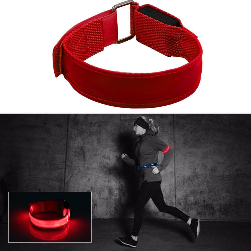 Outdoor Sports Night Running Light Jogging LED Arm Leg Warning Lamp(Red)
