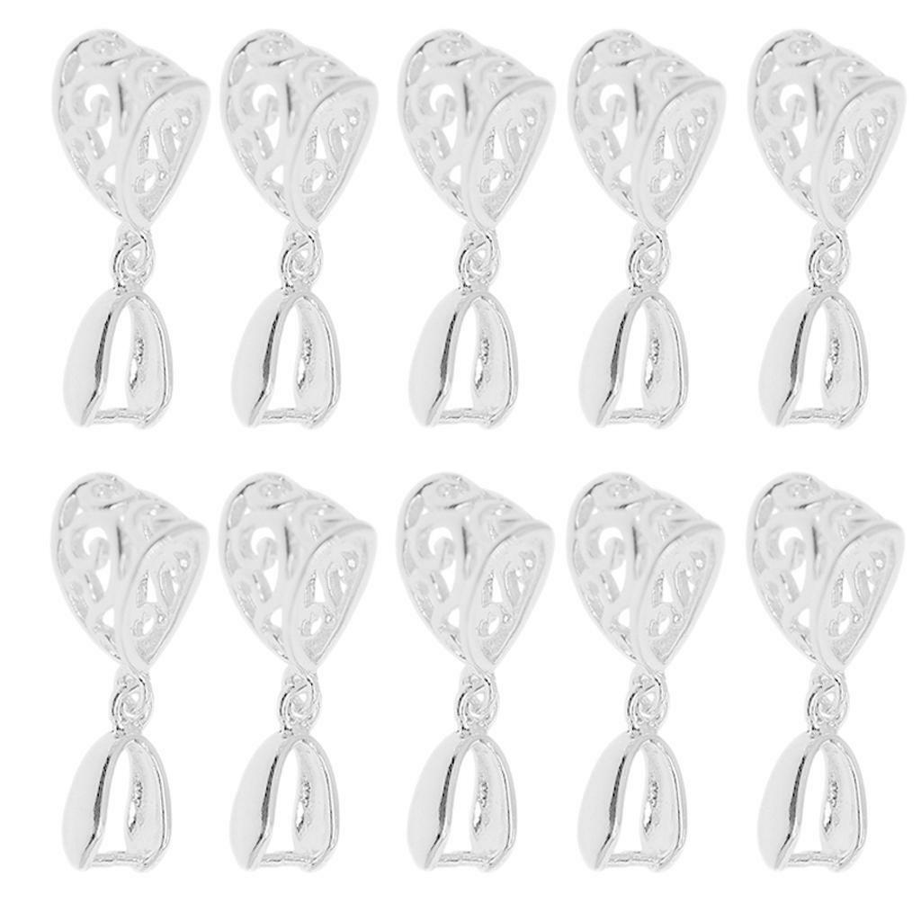 30Pack Necklace Bead Pendant Bails Connector  DIY Jewelry Making