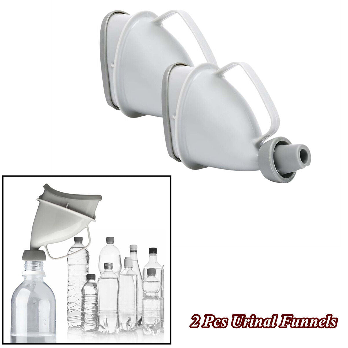 2 x Potty Pee Funnel Men Women Emergency Urinal Outdoor Toilet Device Easy Clean