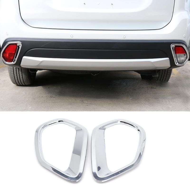 2 Pcs Chrome Car Back Rear Fog Light Lamp Cover Trim For Mitsubishi Outlander
