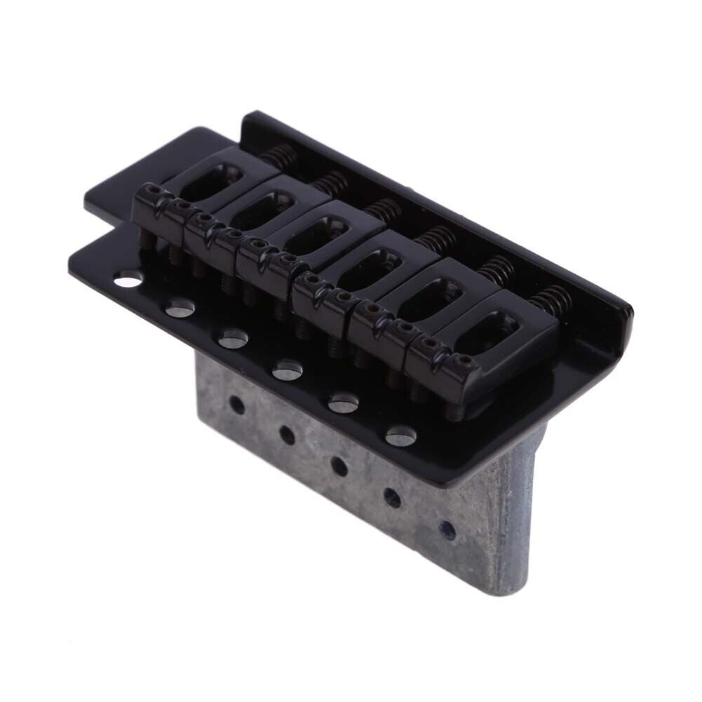 Black Electric Guitar Tremolo Bridge With Bar New 1 Set 6 Strings Parts