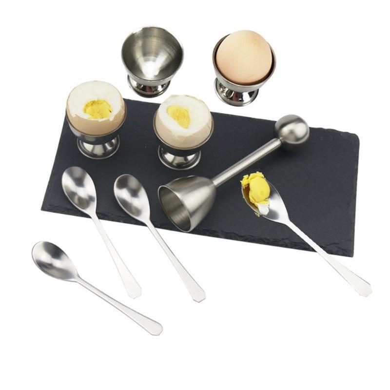 Elegant Egg Cups & Cracker Set Egg Opener For Boiled Egg Multipurpose Tools
