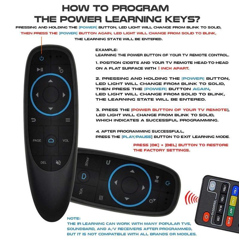 Adjustable Speed Bluetooth-compatible 5.0 Wireless Remote Control Air Mouse with