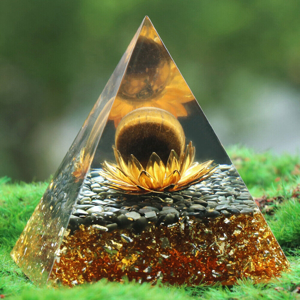 5cm Orgonite Pyramid Natural Crystal Stone Orgone Energy Healing Home Decor