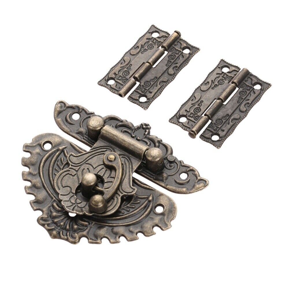 European Amboss Jewelry Box Latch Clasps Trinket With 2pcs Chest Suitcase Hinges