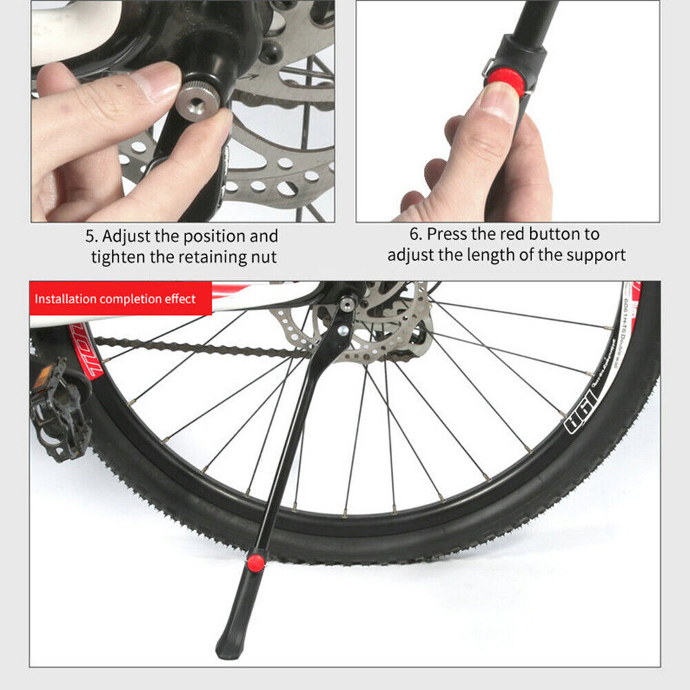 Bicycle Side Kick Stand Parking Rack Bike MTB Aluminum Foot Support Brace