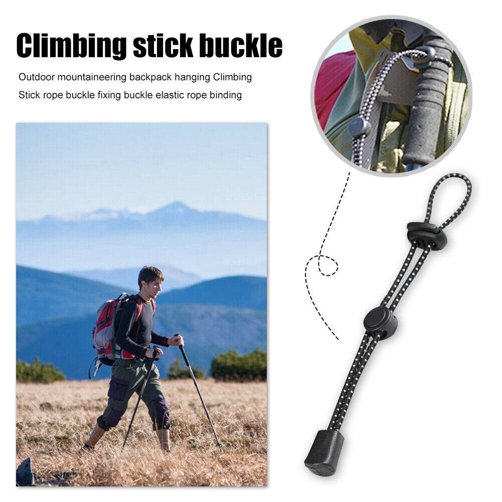 Backpack Walking Stick Elastic Rope Trekking Hiking Pole Fixing Tie Cord