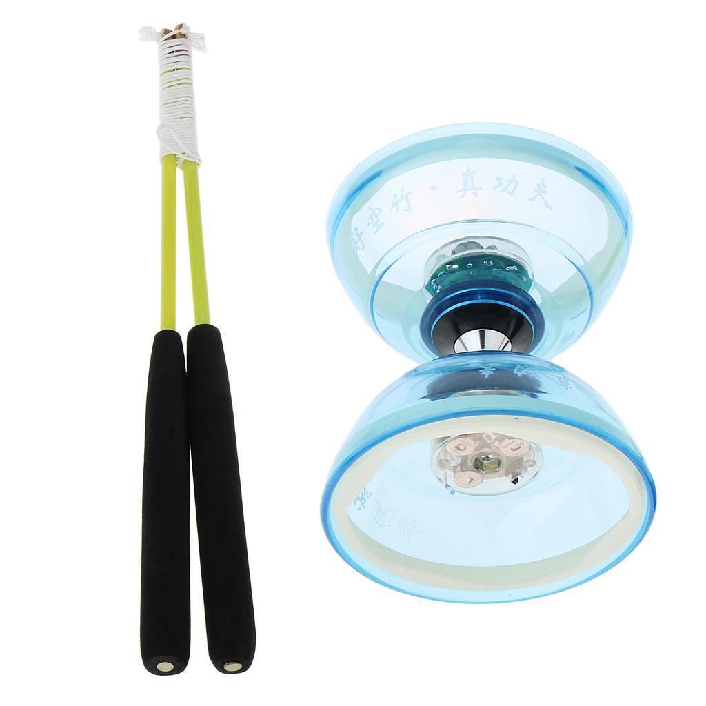 1pc Professional 3 Bearing Diabolo w/ Light Sticks  Gift 13cm