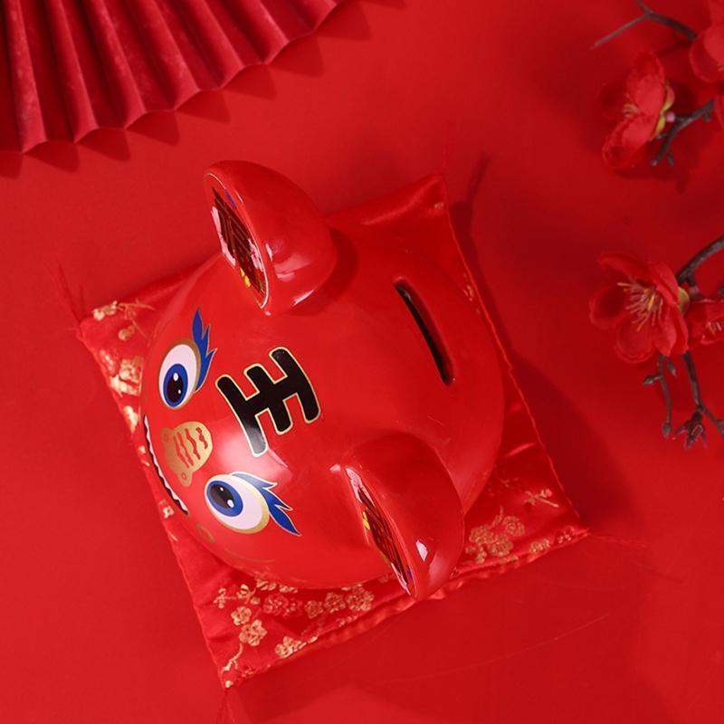 Cartoon Tiger Piggy Bank Coin Storage Box Money Saving Jar Kids Birthday Gift