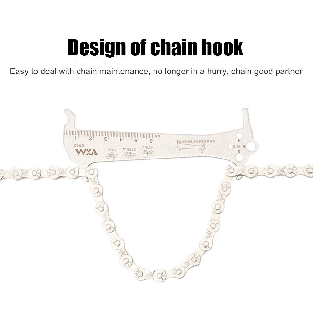 Bike Chain Wear Indicator Ruler Cycling Chains Gauge Measurement Checker