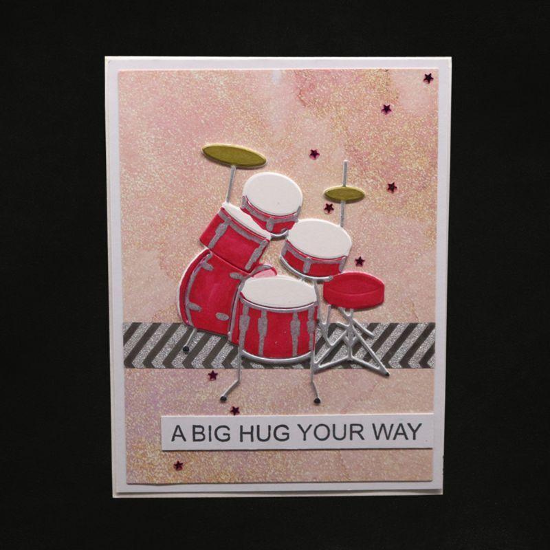 Drum Metal Cutting Dies Stencil DIY Scrapbooking Album Stamp Paper Card Decor