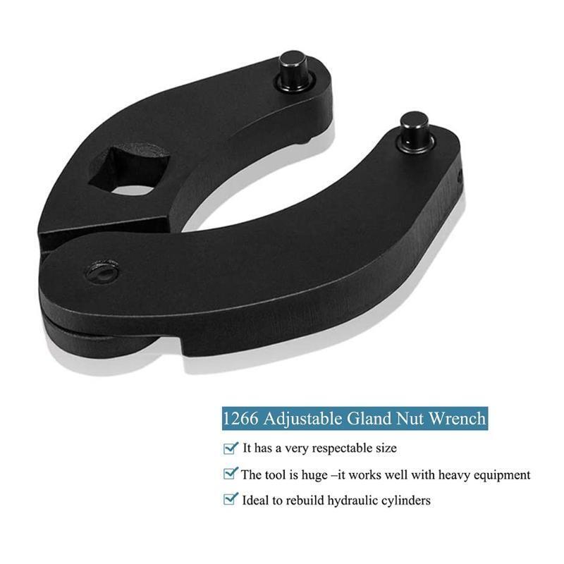 Adjustable Gland Nut Wrench Drive Small Universal Hydraulic Cylinder Spanner