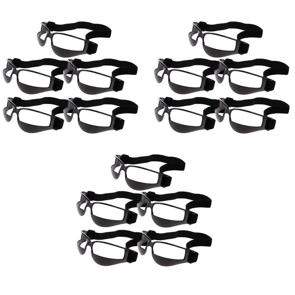 15pcs Sports Basketball Dribble Specs Glasses Training Aid Supplies Black