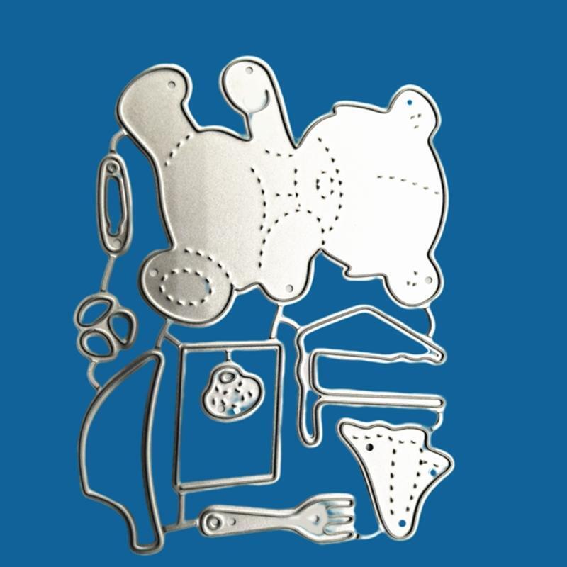 Bear Cutting Dies Metal Stencils for Photo Album Decoration Crafts Making Gift