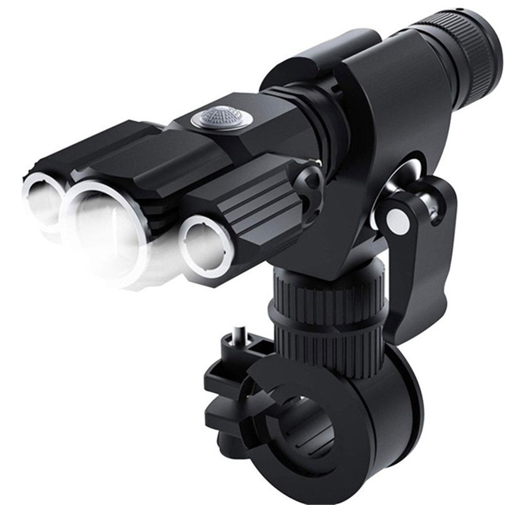With Rack Flashlight MTB Bicycle Front Lamp Bike Lights LED Torch Rear Lights