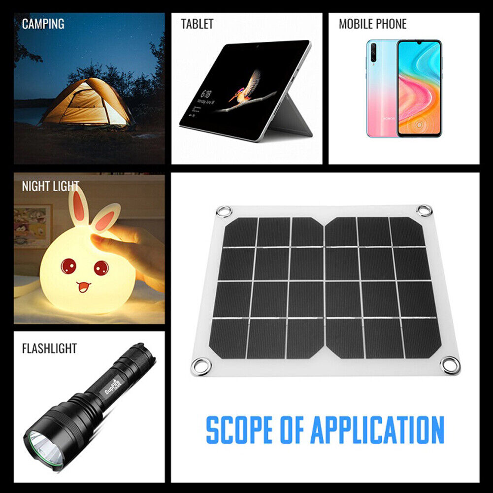 5V 10W Semi-flexible Monocrystalline Solar Charger Panel Charge for Phones