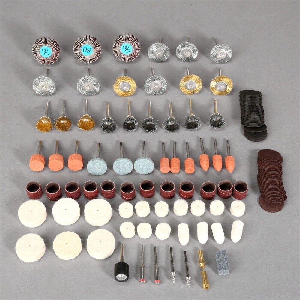 145Pc Electric Rotary Tool Attachment Drill Grinder Grinding Sanding Accessories