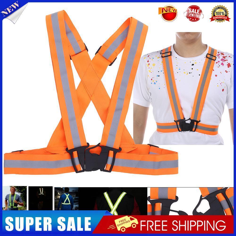 Adjustable Reflective Safety Security High Visibility Vest Gear Stripes