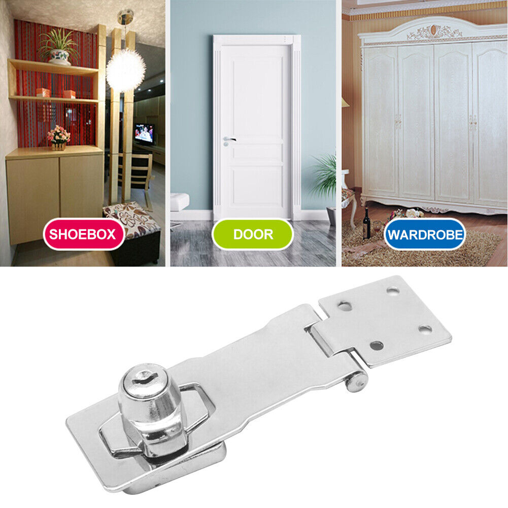 Punch-Free Stainless Steel Drawer Lock with Key Door Bolt Locks (2.5 Inch)