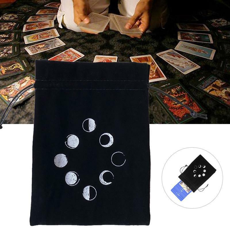 Star Pendulum Board Wooden Dowsing Board Divination Tarot Game Cards Velvet Bag