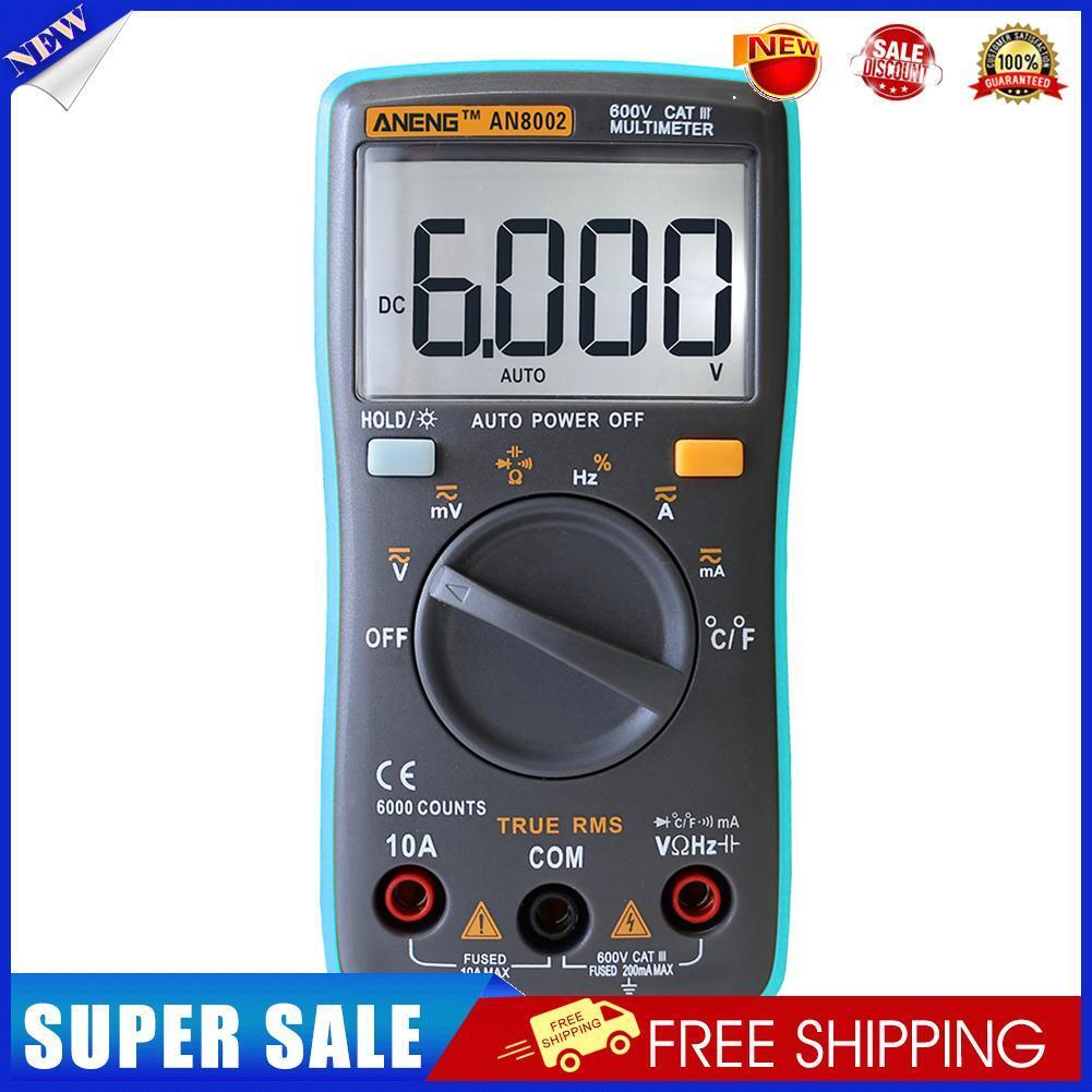 ANENG Digital Multimeter 6000Counts Backlight AC/DC Ohm Ammeter Temperature